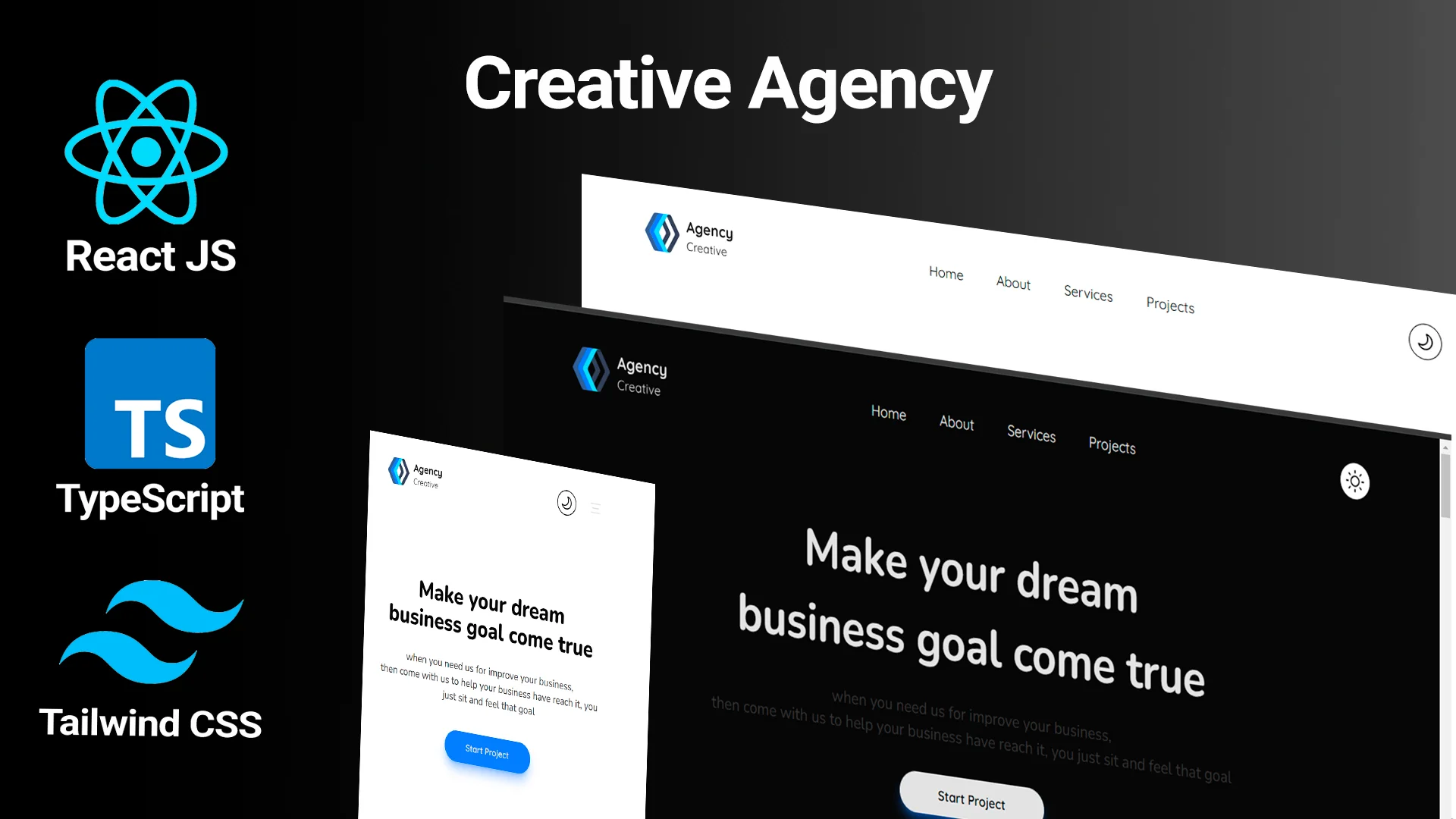 Screenshot of Creative Agency project
