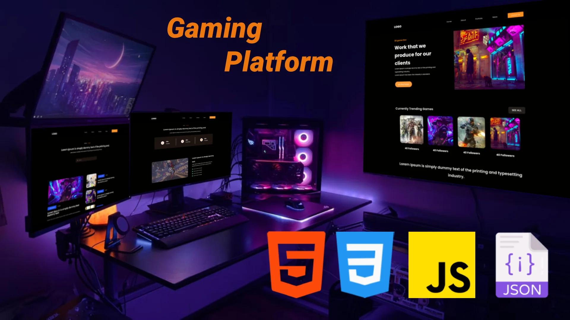 Screenshot of Gaming Platform project